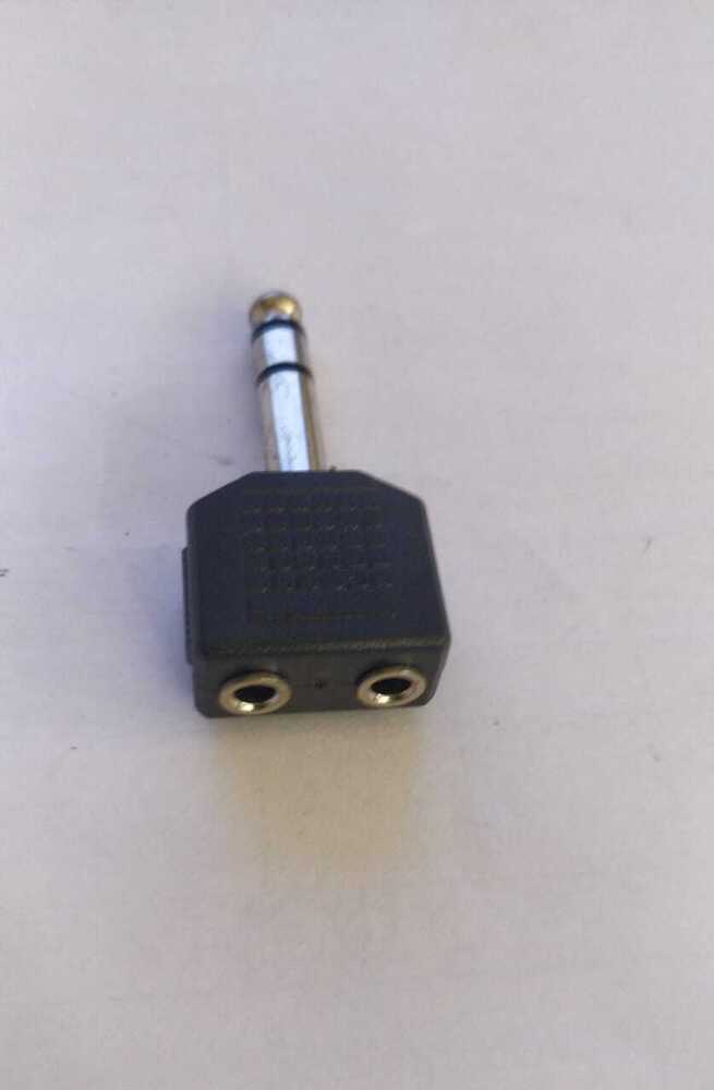 6.35MM STEREO PLUG TO 2 3.5MM JACK