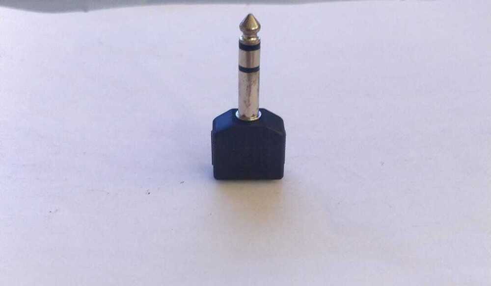 6.35MM STEREO PLUG TO 2 3.5MM JACK