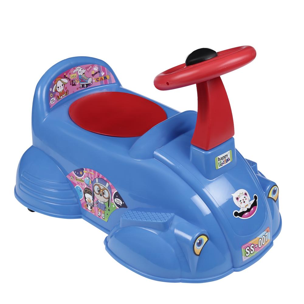 Max Racing Car Potty With Wheels - Color: Blue & Red
