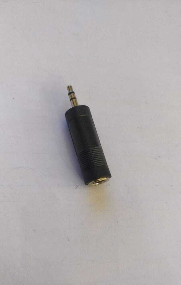 3.5 Mm Stereo To Plug To 6.35 Mm Jack - Pvc & Nickle, 6.35mm Diameter, Versatile Audio Adapter For Headphones, Guitars, Pcs & Recording Equipment