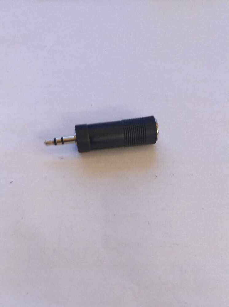 3.5 Mm Stereo To Plug To 6.35 Mm Jack - Pvc & Nickle, 6.35mm Diameter, Versatile Audio Adapter For Headphones, Guitars, Pcs & Recording Equipment