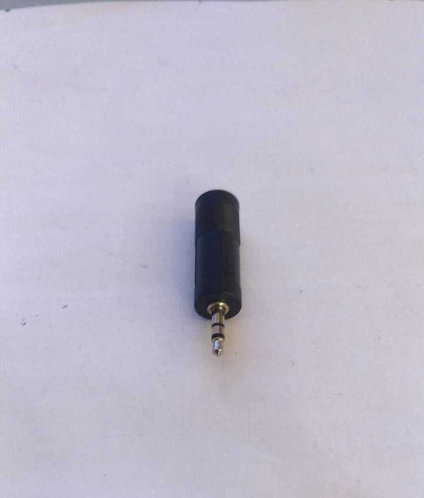 3.5 Mm Stereo To Plug To 6.35 Mm Jack - Pvc & Nickle, 6.35mm Diameter, Versatile Audio Adapter For Headphones, Guitars, Pcs & Recording Equipment
