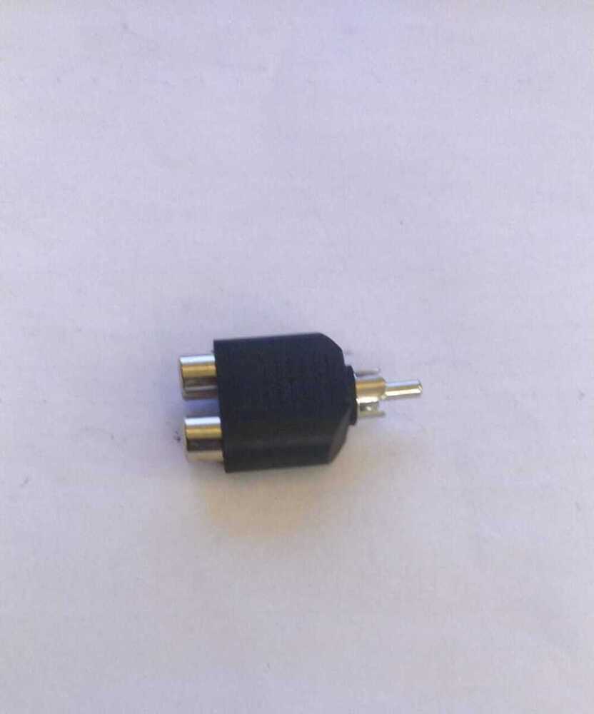 RCA PLUG TO 2 RCA JACK, Plastic, Male Female