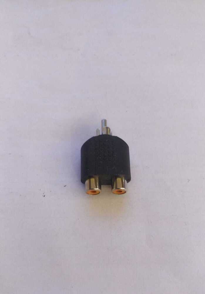 RCA PLUG TO 2 RCA JACK, Plastic, Male Female
