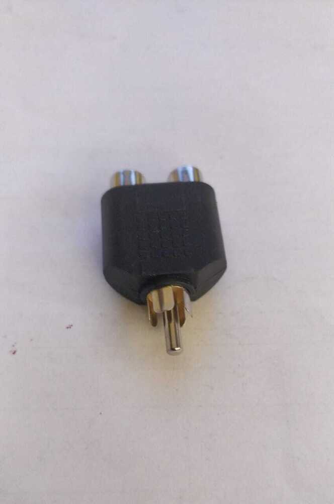 RCA PLUG TO 2 RCA JACK, Plastic, Male Female