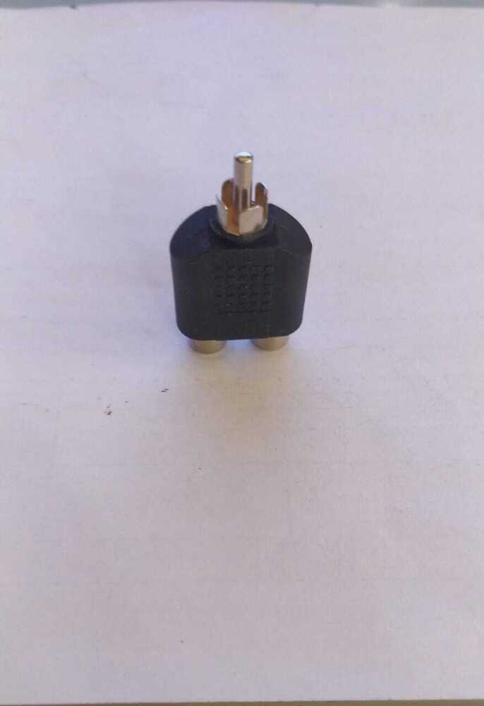 RCA PLUG TO 2 RCA JACK, Plastic, Male Female