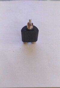 RCA PLUG TO 2 RCA JACK, Plastic, Male Female