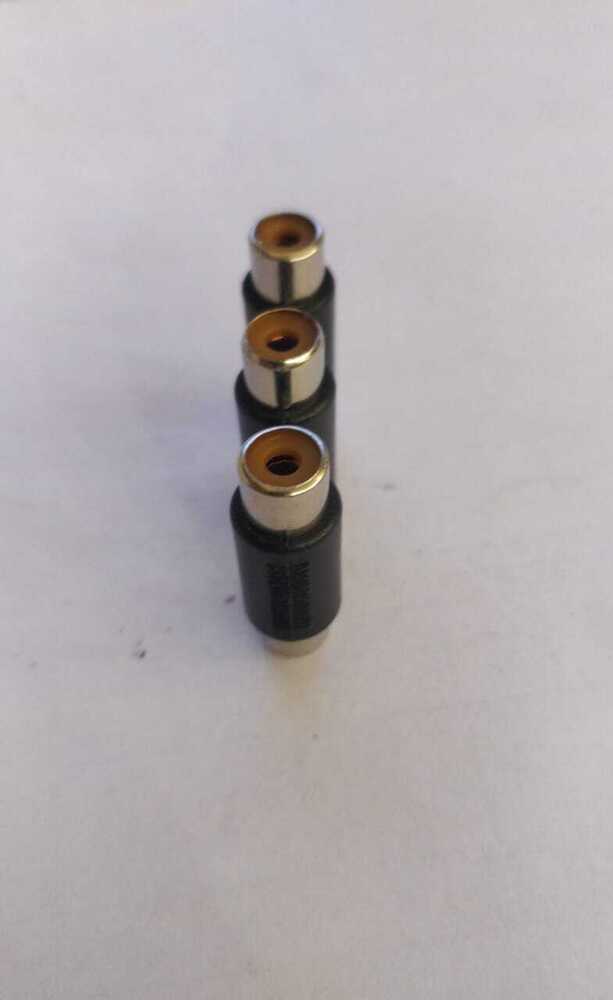 3 Rca Jointer Yellow - Female Plastic Connector | Prevents Ground Loops, Isolates Components, Reduces Noise, Compatible With Various Audio Standards