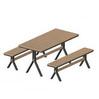 Table And Bench Set - Application: Hotel