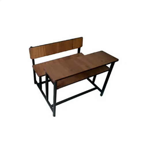 MS Frame Duty Powder Coated With Laminated Plywood Top 2 Seater School Bench