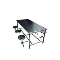 6 Seater Stainless Steel Canteen Table - Artwork: Machine Made
