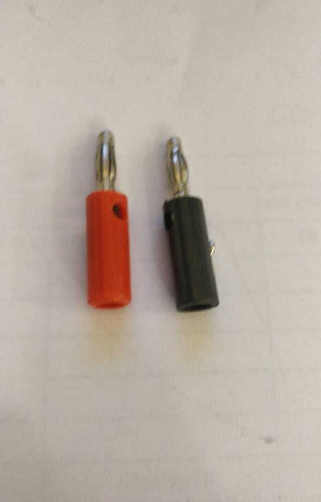Banana Plug - Brass Material, 4mm Size, Red & Black Color | Ideal For Electric Appliances And Electronic Products