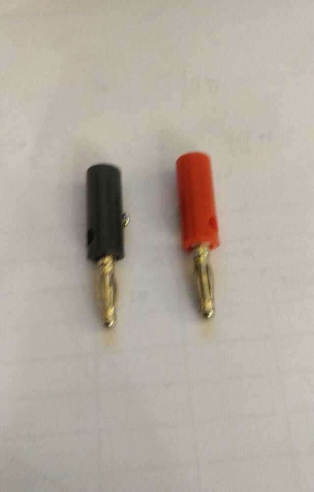Banana Plug - Brass Material, 4mm Size, Red & Black Color | Ideal For Electric Appliances And Electronic Products