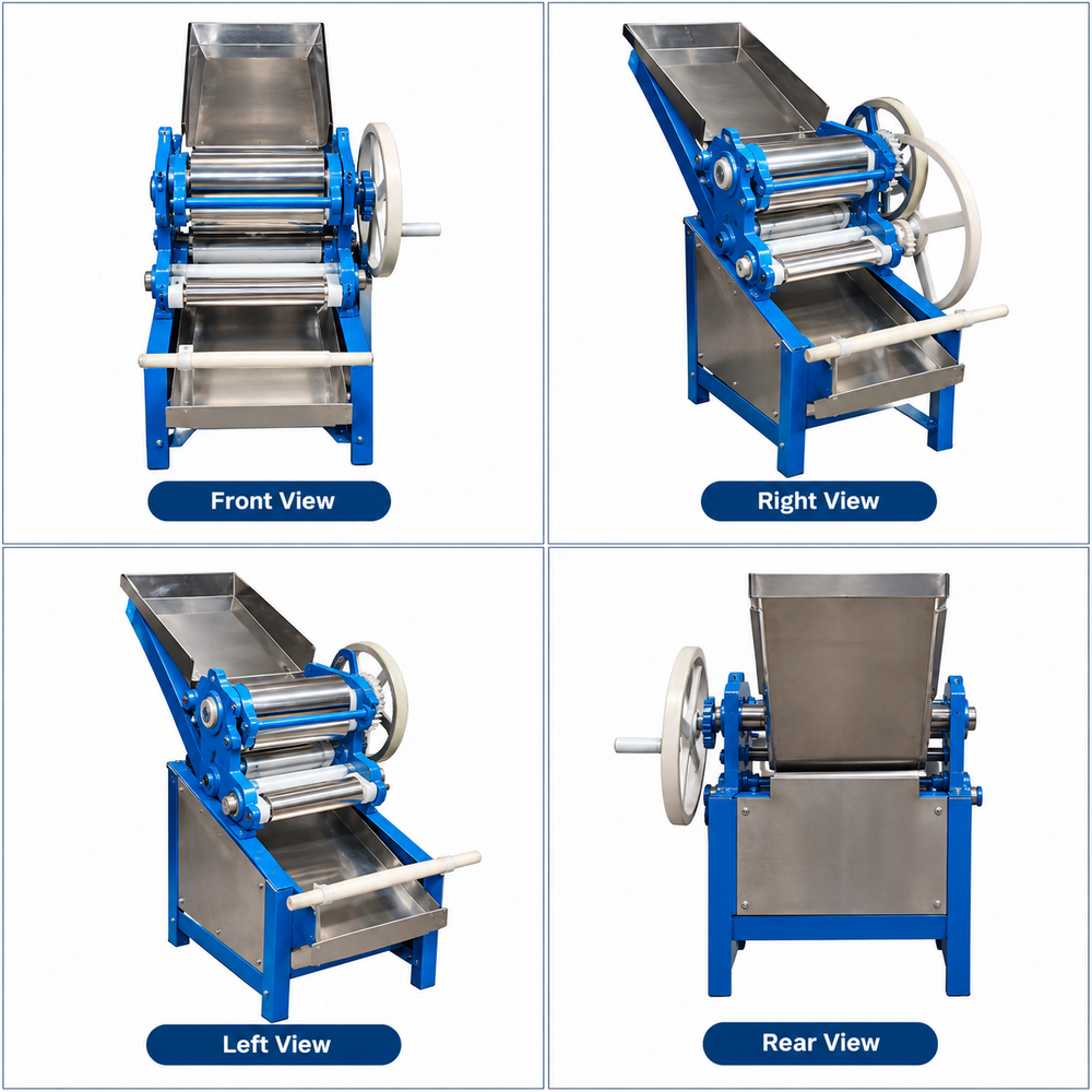Noodles Machine - Stainless Steel, Free Stand Installation | Automatic with Manual Control, High Efficiency, Variable Speed, 220 Volt, 1-Year Warranty