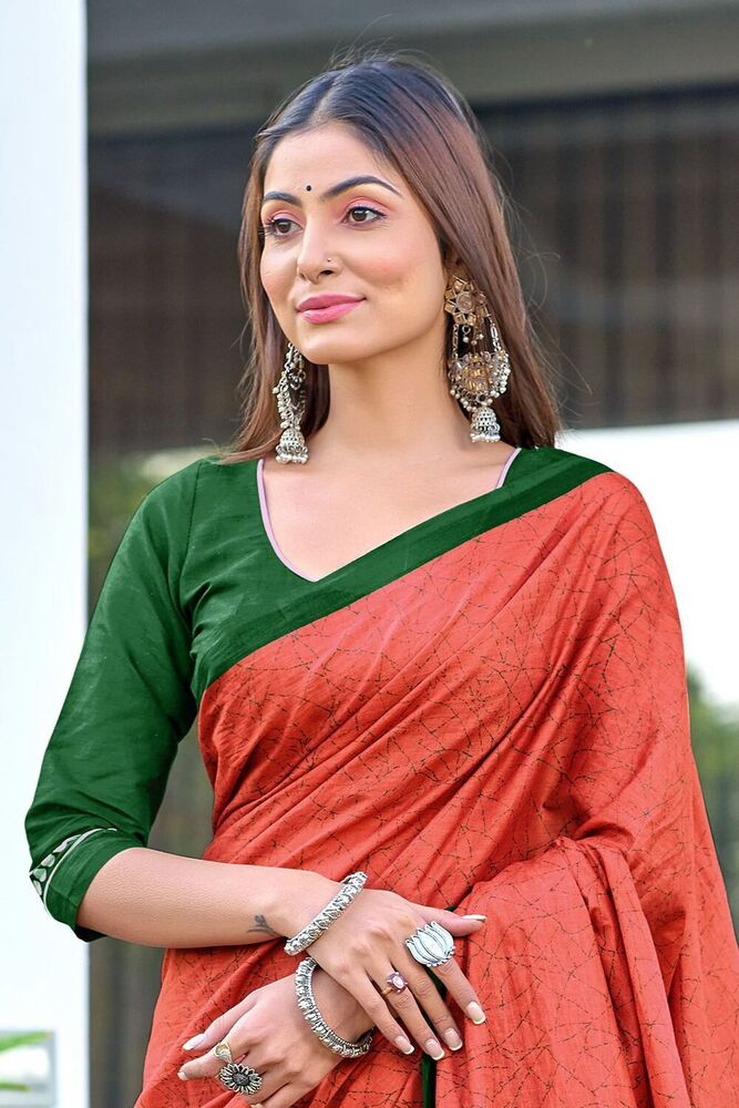 Jaipuri Saree - Color: As Per Image