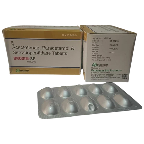 Aceclofenac Paracetamol Serratiopeptidase Tablets