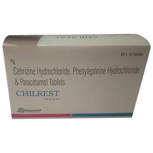Cetirizine Phenylephrine Hydrochloride Paracetamol Tablets