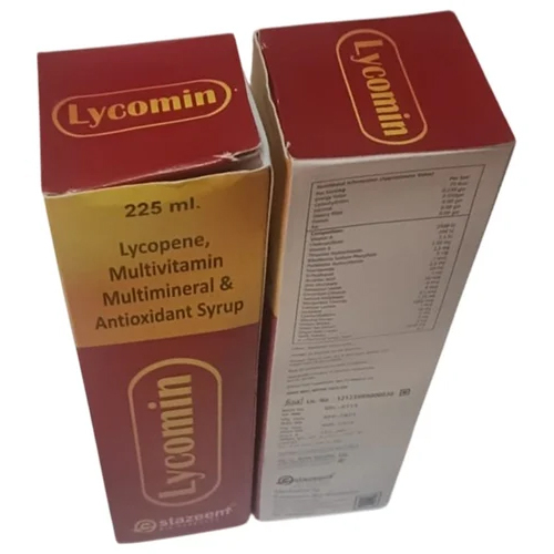 225ml Lycopene Multivitamin Multimineral Antioxidant Syrup - Drug Type: General Medicines