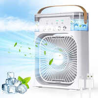 Portable Multifunction Mini Air Cooler - Color: White