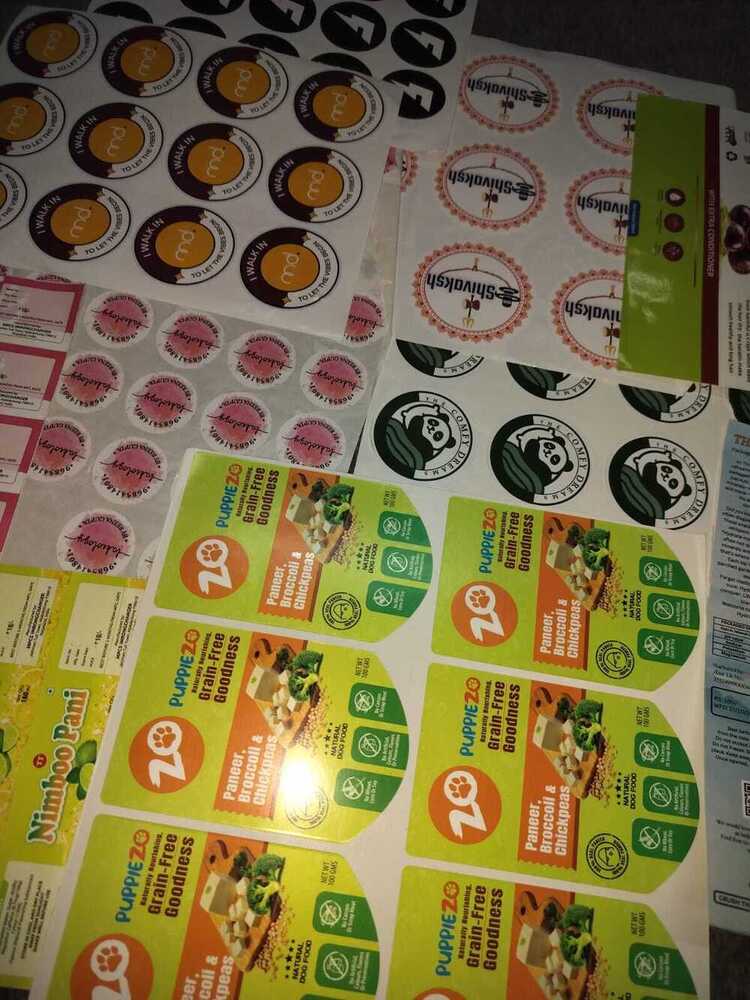 printed  stickers label