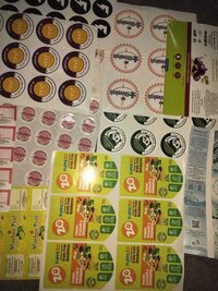printed  stickers label