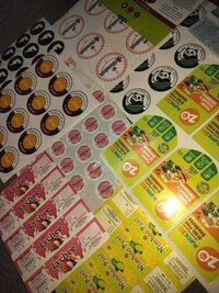 printed  stickers label
