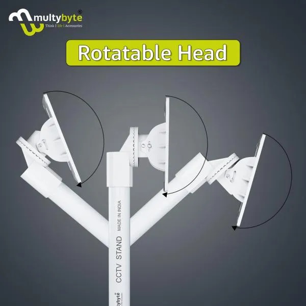 Multybyte Cctv Camera Stand - Durable Aluminum, 18 Inch , Weather-resistant, Universal Compatibility, Flexible Positioning, Easy Installation