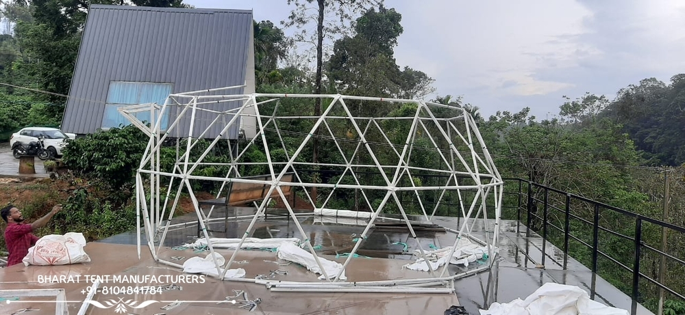 luxury glamping tent