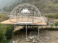 luxury glamping tent