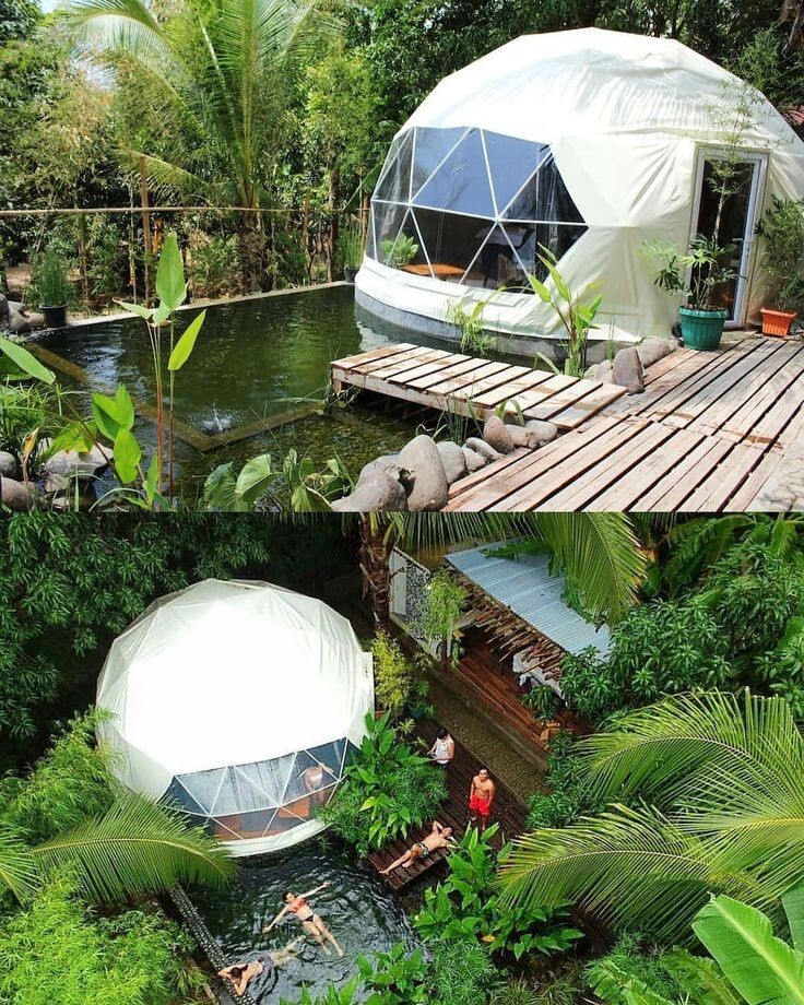 luxury glamping tent