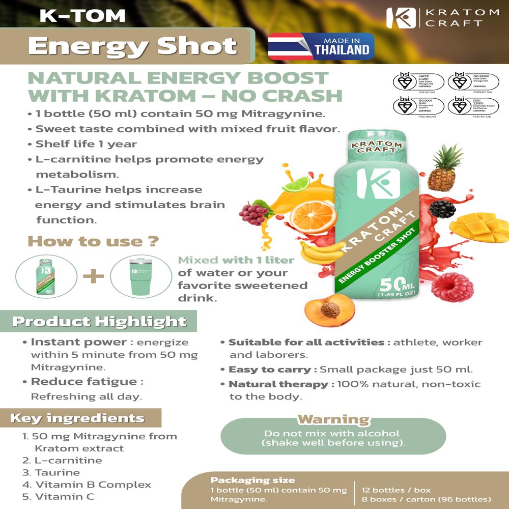 Mitragynine Kratom Energy Shot 50ml.