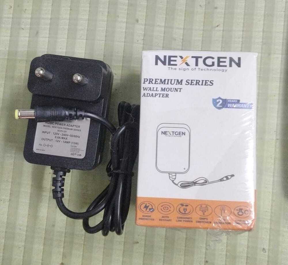 12v 1amp Adapter - Plastic Material, 50g Weight | 2-year Warranty, Electrical Specification: 12v/1a For Reliable Power Supply