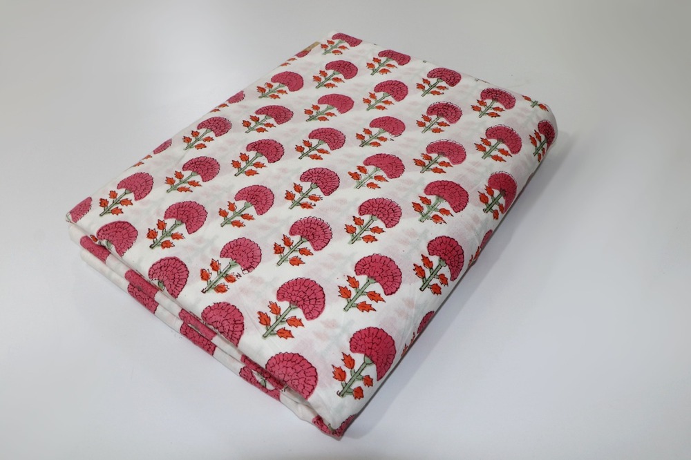 Hand Block Print Fabric - Attributes: Washable