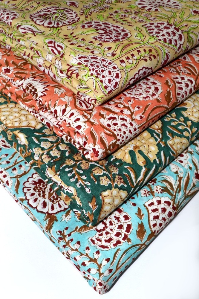 Hand Block Print Fabric - Attributes: Washable