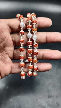 Pure Silver Rudraksha Mala