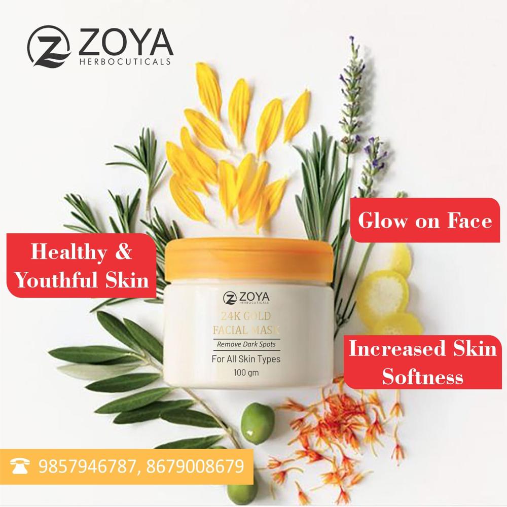 Face Mask - 24K Gold Infusion, Aloe Vera, Vitamin C, Hyaluronic Acid | Nourishes, Revitalizes, Hydrates, Brightens, Anti-Aging Benefits