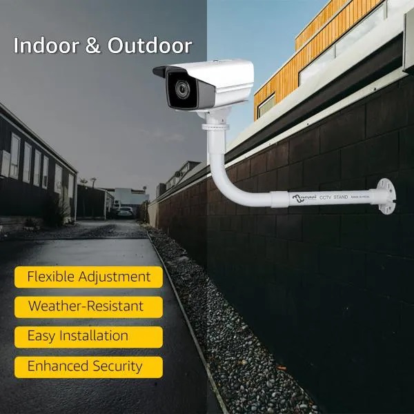 Multybyte CCTV Camera Stand | Indoor & Outdoor Wall & Ceiling Mount | Heavy Duty CCTV Housing - L Type 27 Inch