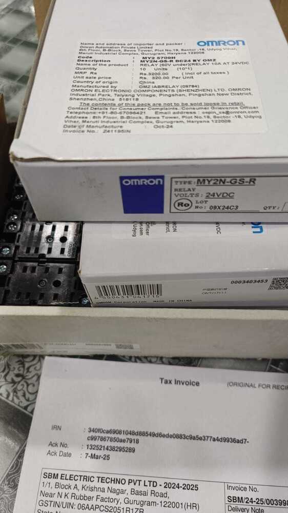 OMRON,  RELAY 24VDC, MY2N-GS-R,MY2N-GS-R 24VAC