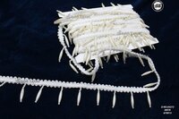 Moti Latkan Lace - Moti & Polyester, 9 Mtr Length, 1 Inch Width, Fancy Design, Jhalar Pattern, One Sided, Elegant Border Lace