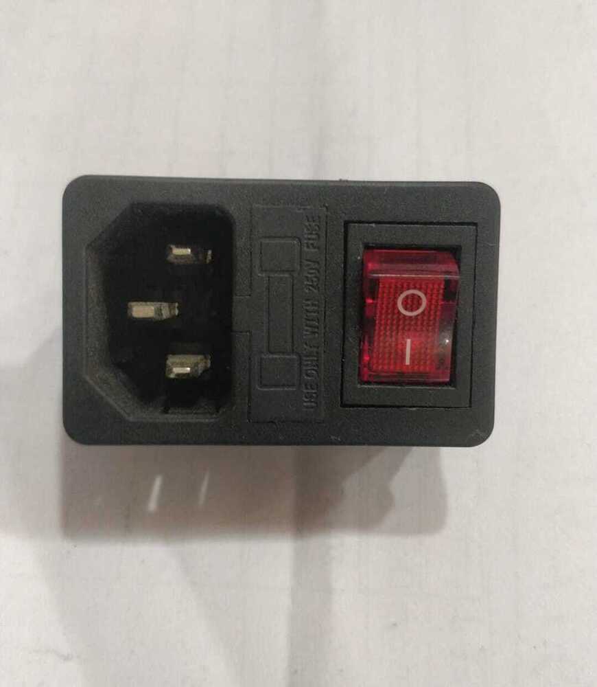 AC 04 SOCKET WITH FUSE SWITCH PRESS FIT