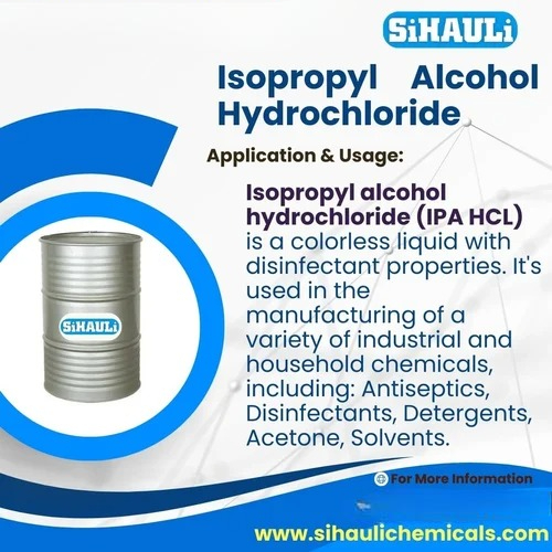 Isopropyl Alcohol Hydrochloride Manufacturers, Suppliers, Exporters From Vasai