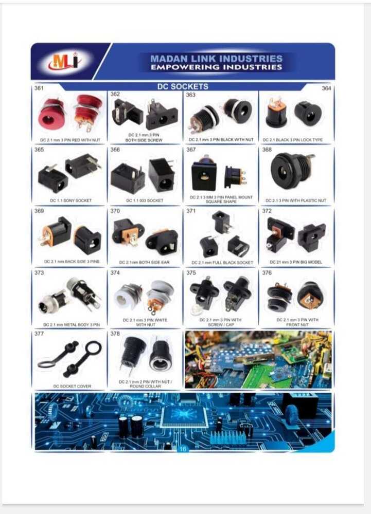 6.35mm 7 Pin Mic Socket - Application: Industrial