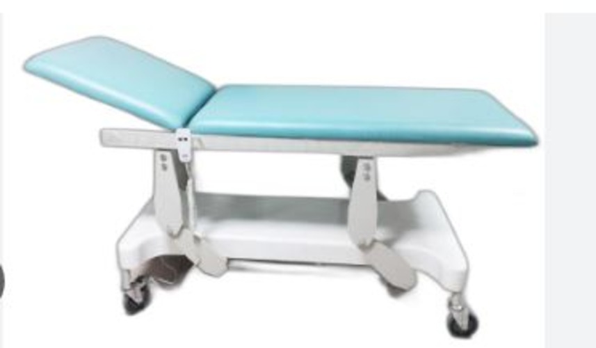 Examination Couch Electric - Height Adjustable 560-1000 Mm, 125 Mm Castor Diameter, 50 Mm Pu Mattress, 4 Wheels For Hospital & Clinic Use