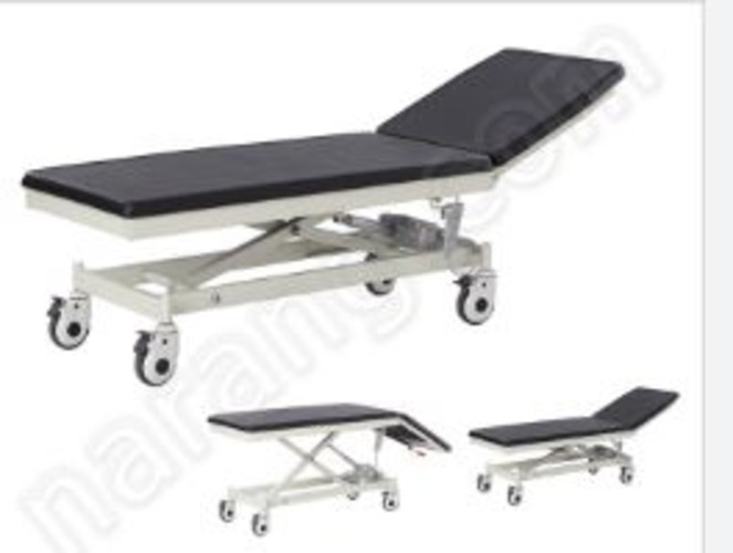 Examination Couch Electric - Height Adjustable 560-1000 Mm, 125 Mm Castor Diameter, 50 Mm Pu Mattress, 4 Wheels For Hospital & Clinic Use
