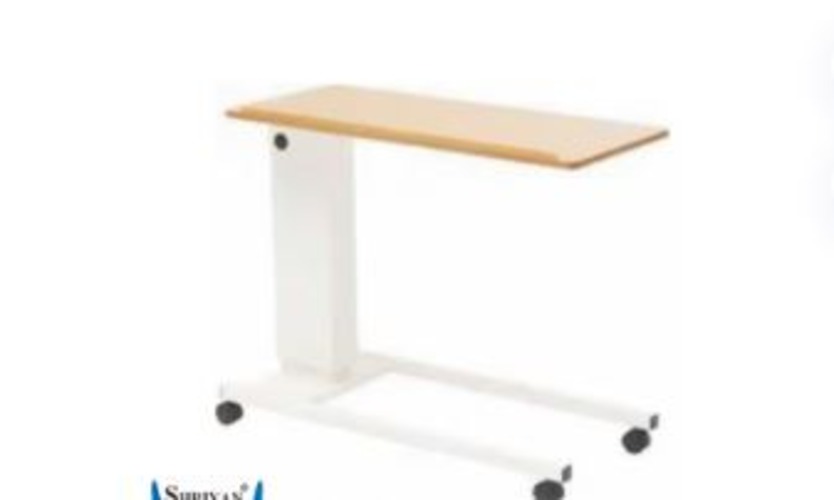Over Bed Table Genra - Metal Frame, 9.98 Kg Weight Limit, White Finish | Easy To Clean With Dry Cloth