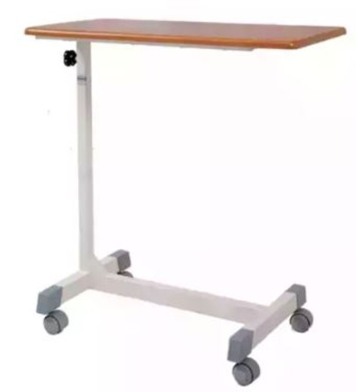 Over Bed Table Genra - Metal Frame, 9.98 Kg Weight Limit, White Finish | Easy To Clean With Dry Cloth