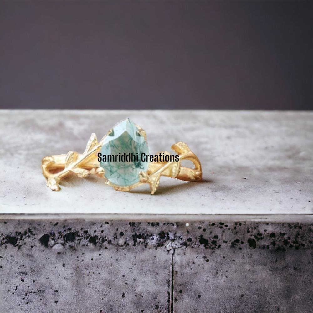 Moss Agate Ring