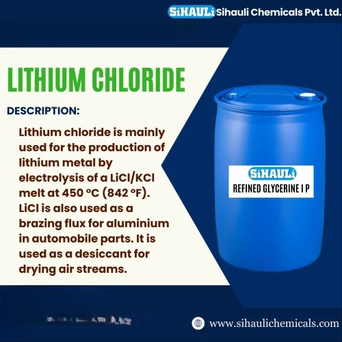 Lithium Chloride (LiCl) Manufacturers, Suppliers, Exporters From Vasai Mumbai