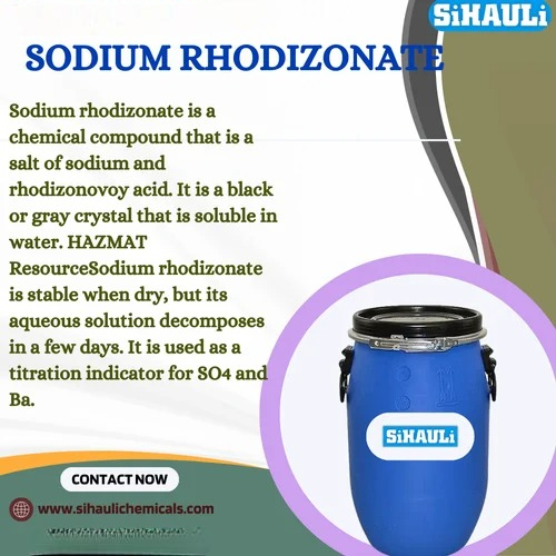 Sodium Rhodizonate Dibasic Manufacturers, Suppliers, Exporters From Vasai