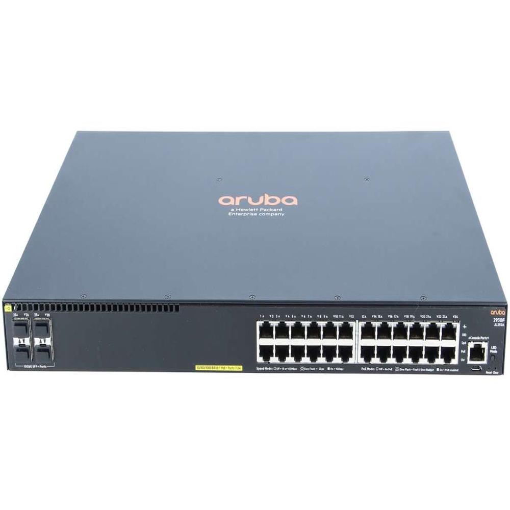 Aruba 2930f 24g Poe 4sfp Switch - 24 Port, 15w Power Consumption | Advanced Security, Layer 3 Routing, Energy-efficient Performance